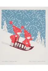 Cose Nuove Dishcloth 8x6.8 - Sledding Tomte