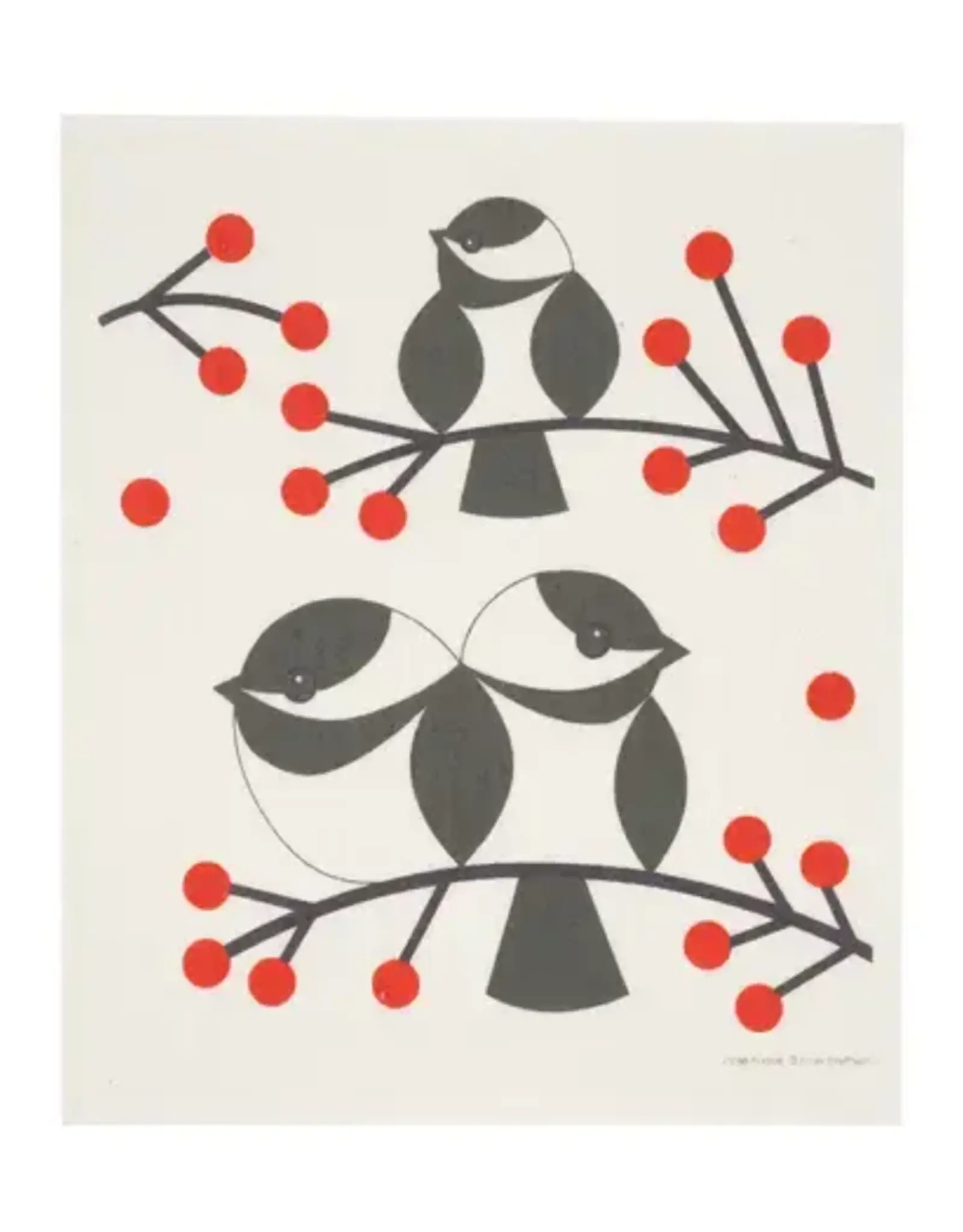 Cose Nuove Dishcloth 8x6.8 - Chickadee