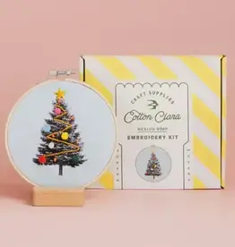Cotton Clara Cross Stitch Kit- Pom Pom Christmas Tree