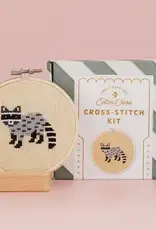 Cotton Clara Cross Stitch Kit- Racoon