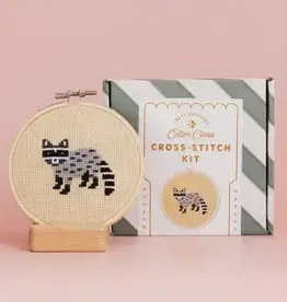 Cotton Clara Cross Stitch Kit- Racoon