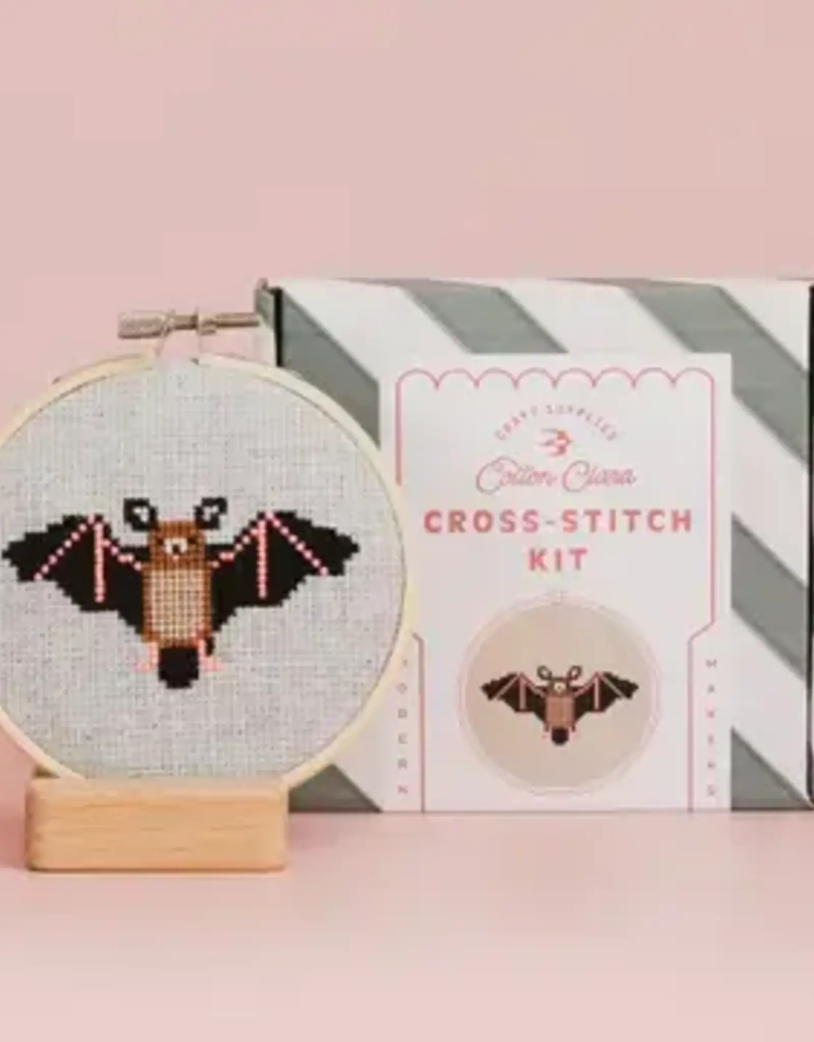 Cotton Clara Cross Stitch Kit- Bat