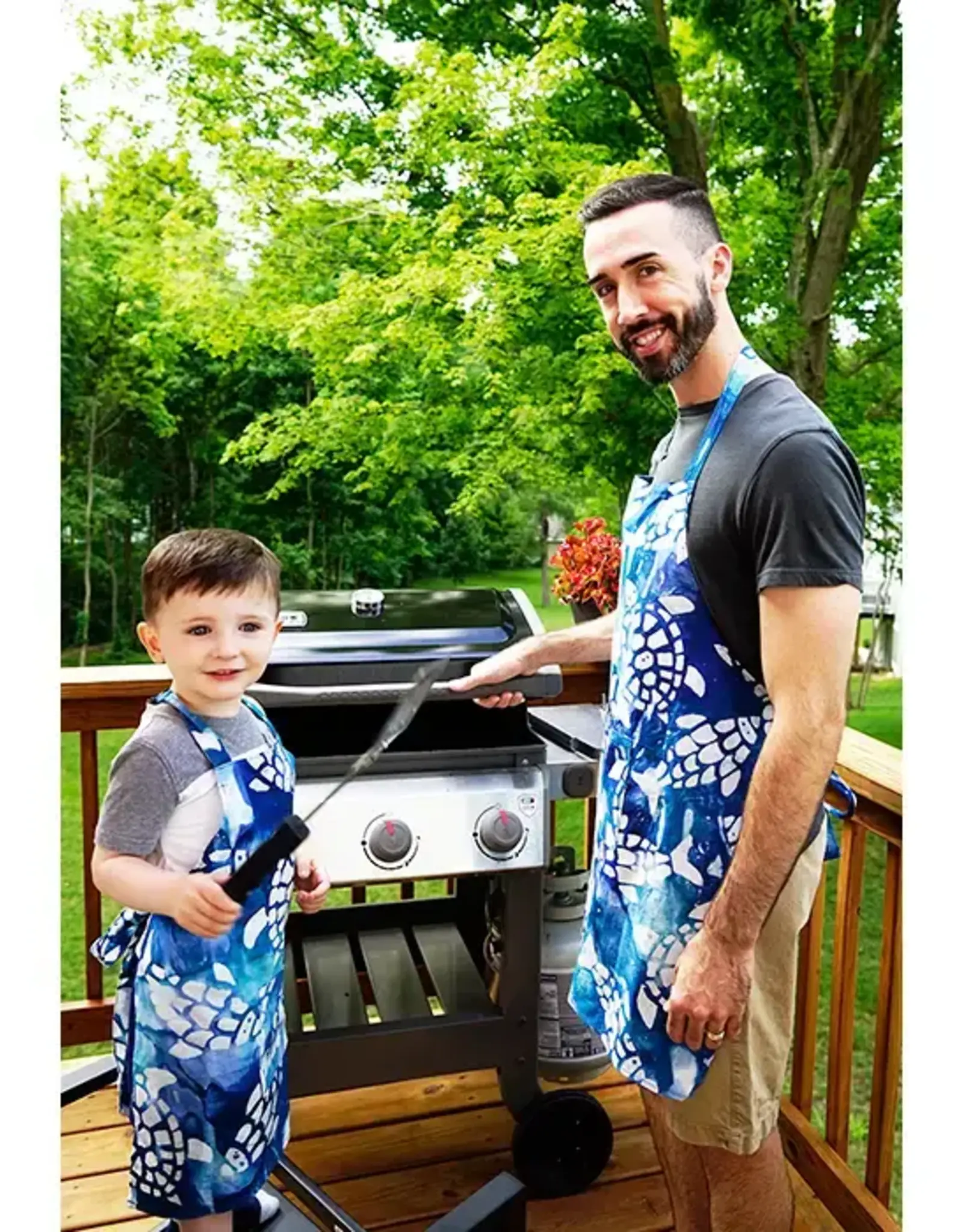 Global Mamas Apron Reversible-  Silverware