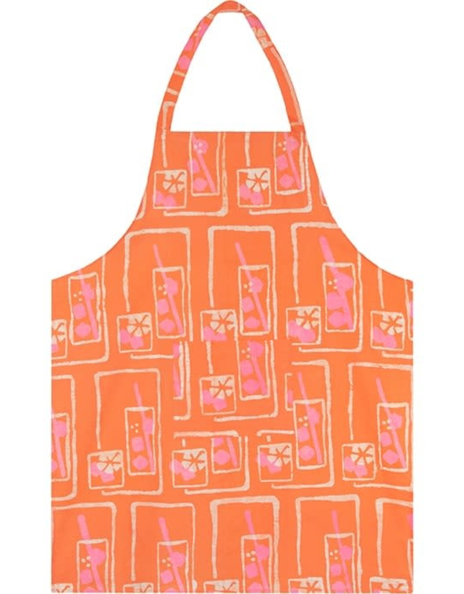 Global Mamas Apron Reversible- Mocktails- Orange Organic