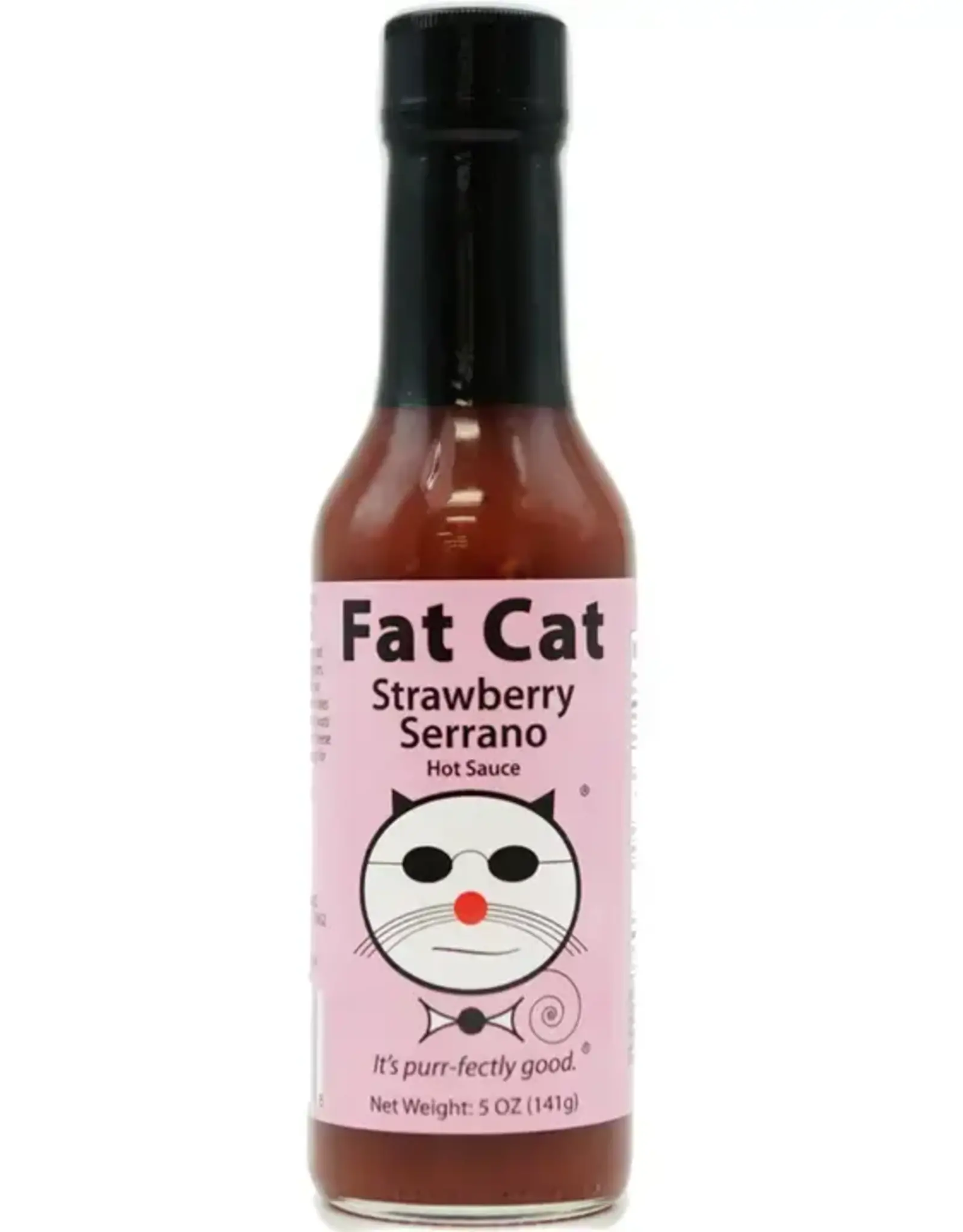 Fat Cat Strawberry Serrano Hot Sauce- 5 oz