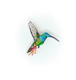 Trovelore Emerald Chin Hummingbird Pin