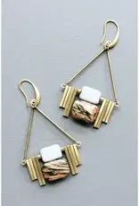 David Aubrey Jewelry LEXE39 Artdeco Hunter Green Earrings