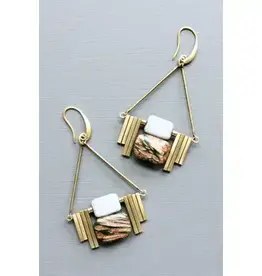 David Aubrey Jewelry LEXE39 Artdeco Hunter Green Earrings