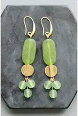 David Aubrey Jewelry LEXE46 Lime Green and Seafoam Cluster Earrings