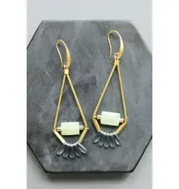 David Aubrey Jewelry LEXE47 Jade and Blue Montana Earrings