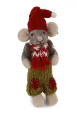 Gry & Sif 20925 Small Grey Mouse W/Pants & Backpack 4.75"