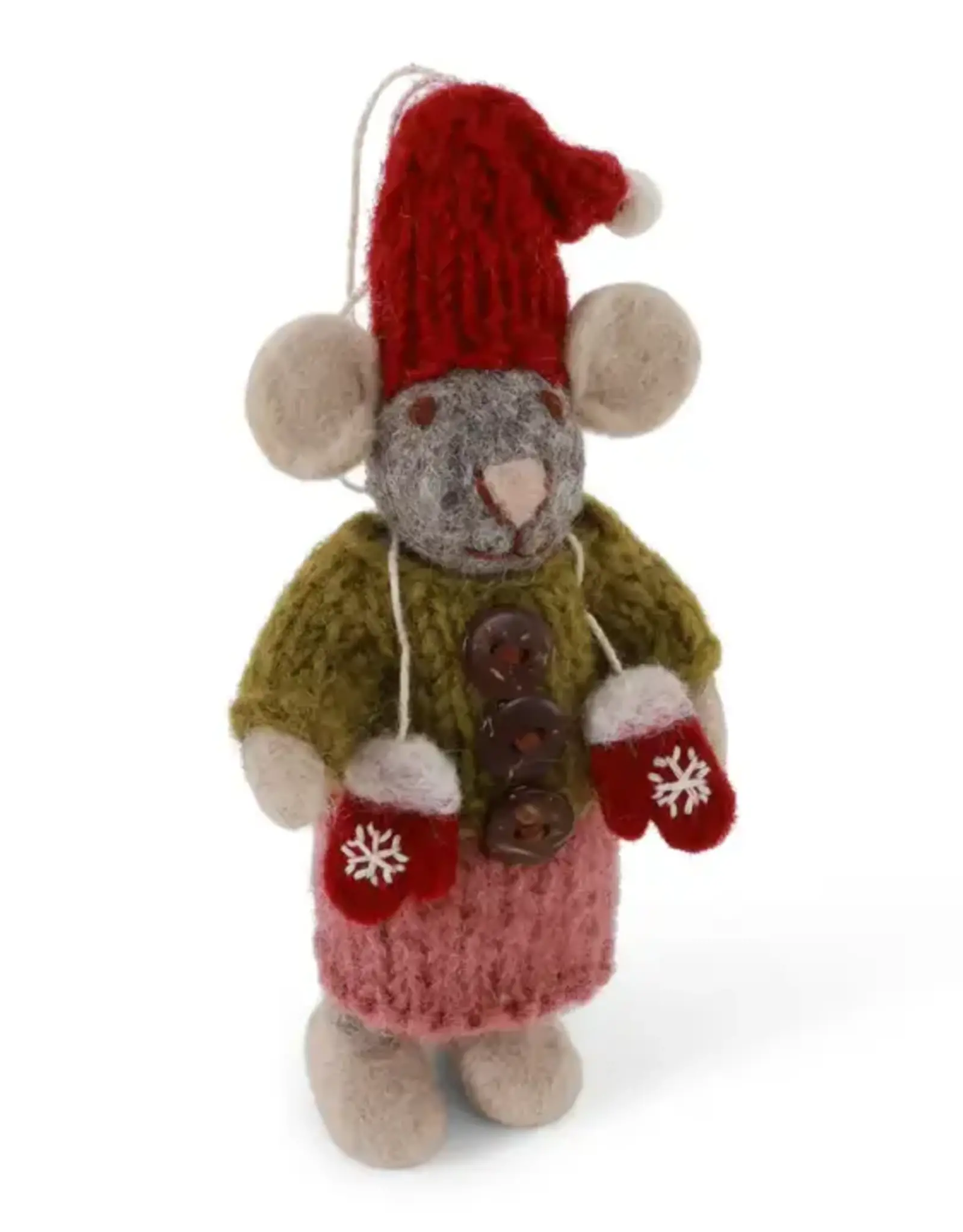 Gry & Sif 21025 Small Grey Mouse W/Skirt 4.75"