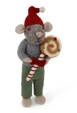 Gry & Sif 80025 Big Grey Mouse W/Pants & Candy 10.75"
