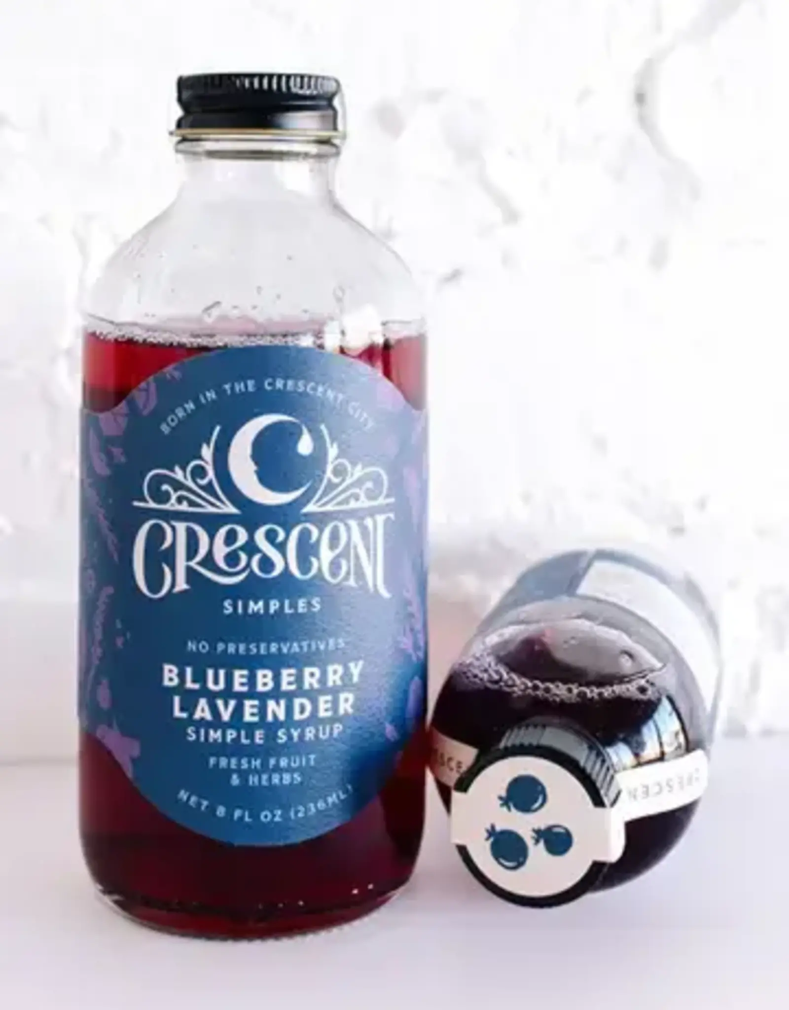 Crescent Simples Blueberry Lavender Simple Syrup 8 oz
