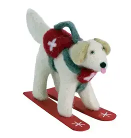DZI Handmade Skiiing Retriever Ornament