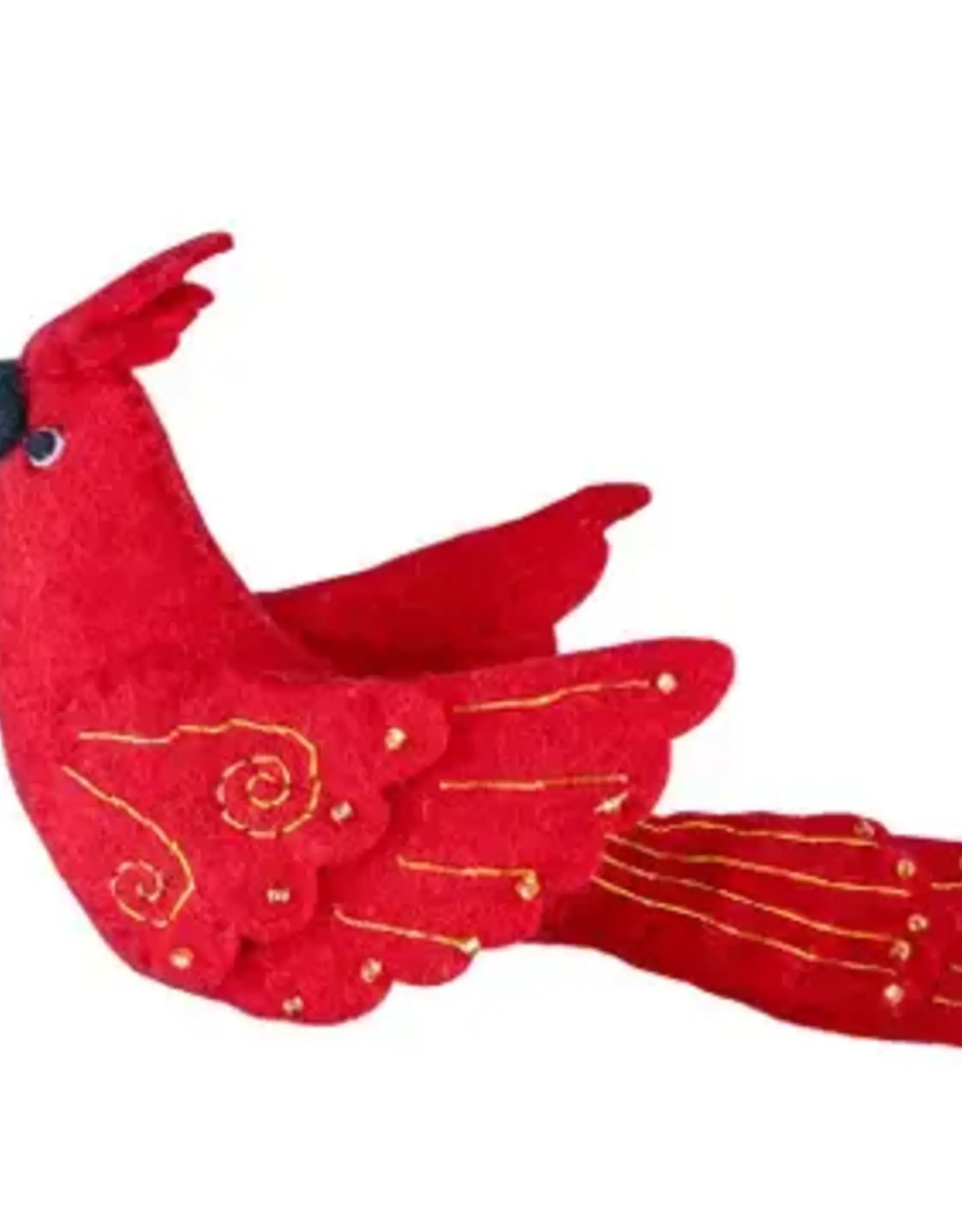 DZI Handmade Tree Topper- Cardinal