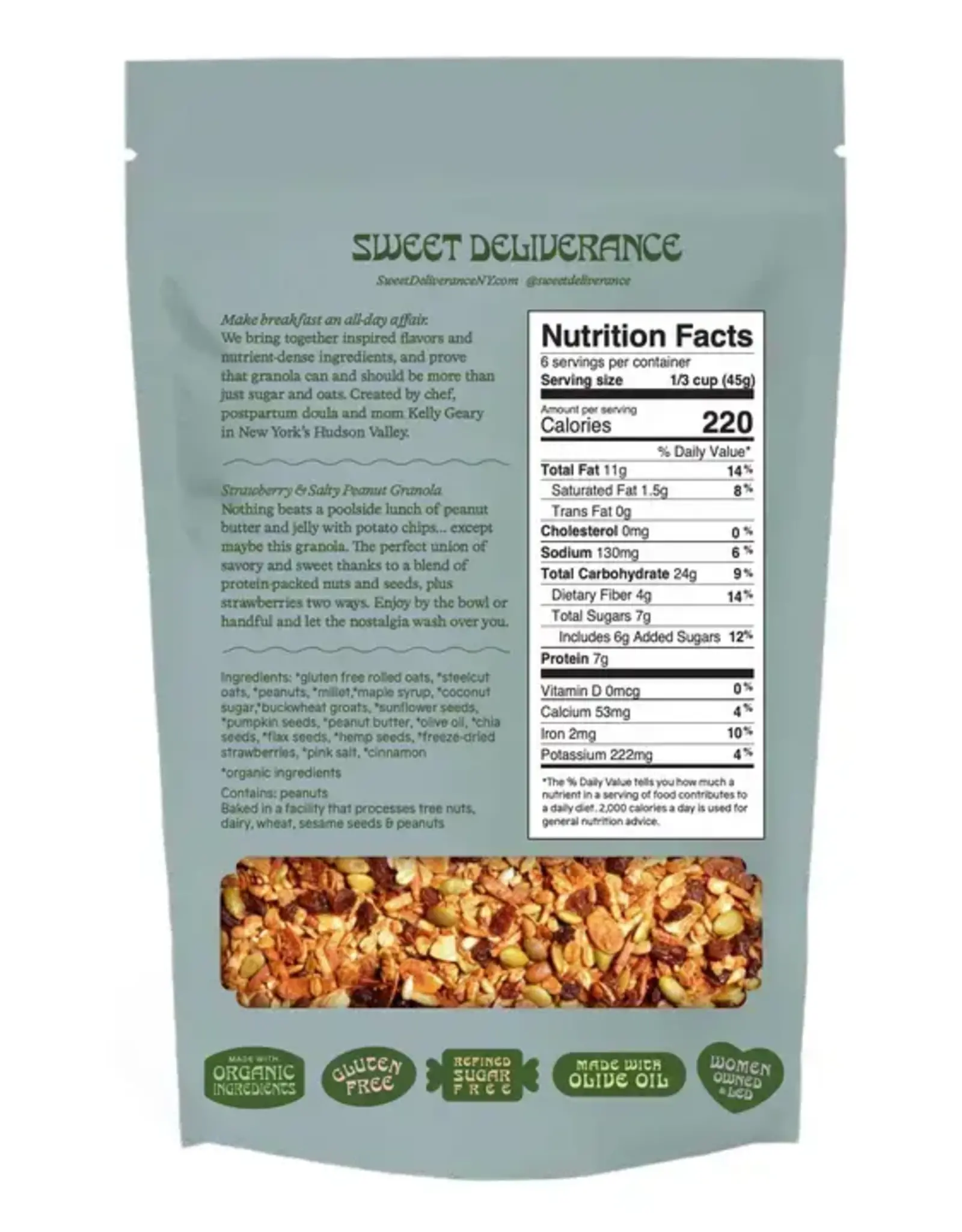 Sweet Deliverance Strawberry & Salty Peanut Granola