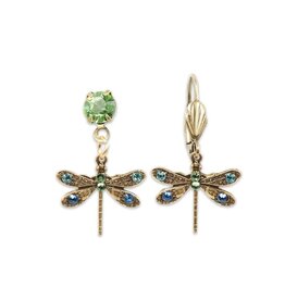 Anne Koplik Brass Whimsical Dragonfly Earring EB05036MUL