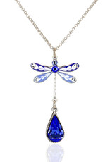 Anne Koplik Dragonfly Necklace With Royal Blue Teardrop NS3347SAP