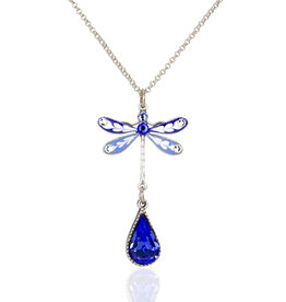 Anne Koplik Dragonfly Necklace With Royal Blue Teardrop NS3347SAP
