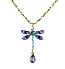 Anne Koplik Dragonfly Necklace With Crystal Drop NS4958AMUL