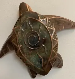 Haw Creek Forge Copper Sea Turtle- Large 14 x16.5x2