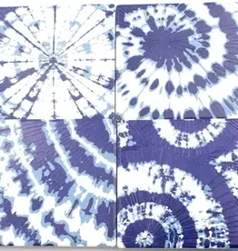 Art Floral Trading Natural Blue Coaster Set of 4