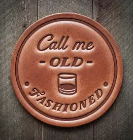 Sugarhouse Leather Call Me Old Fashioned Coaster