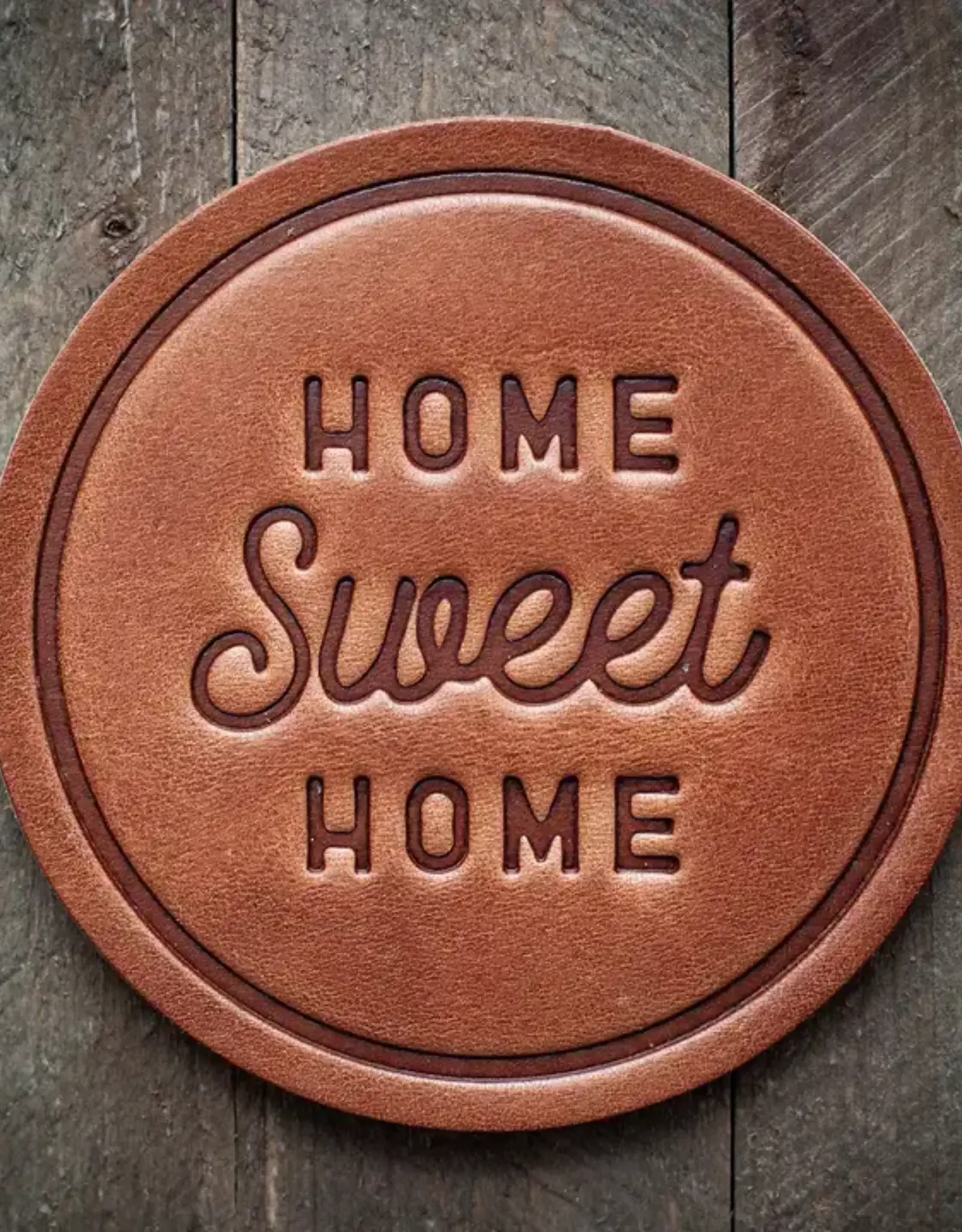 Sugarhouse Leather Home Sweet Home Coaster