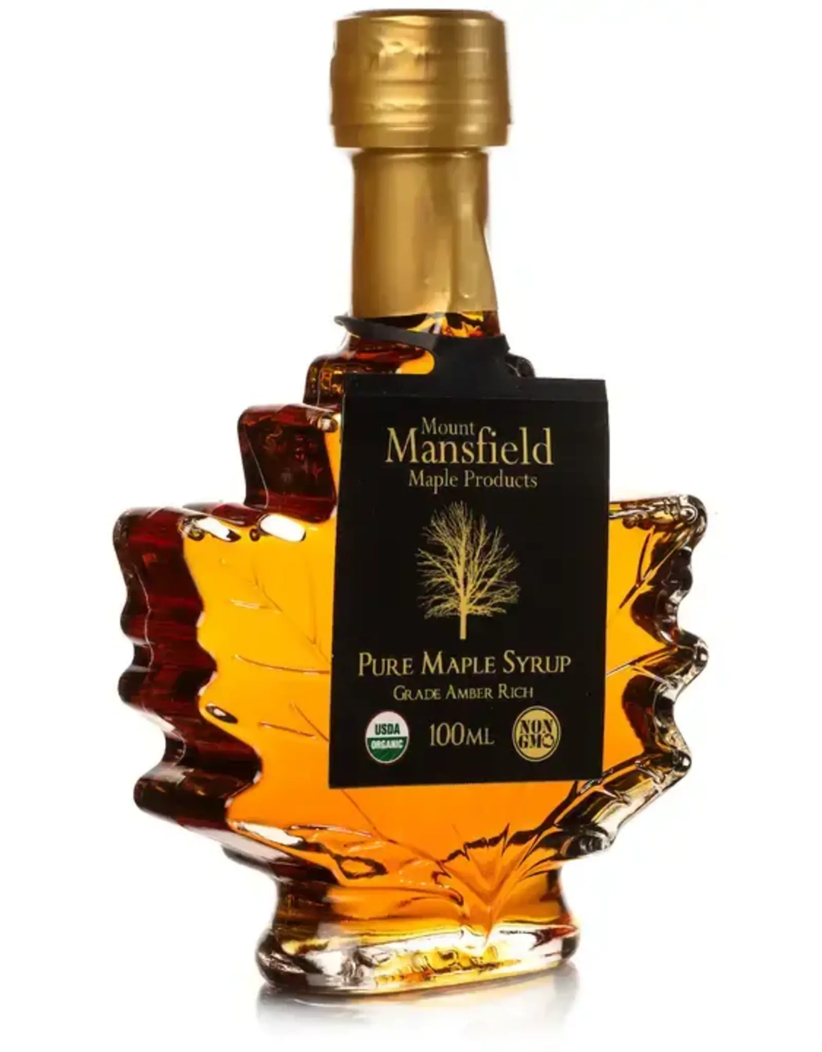 Mansfield Maple Products Vermont Maple Leaf Bottle/Syrup 100 ml