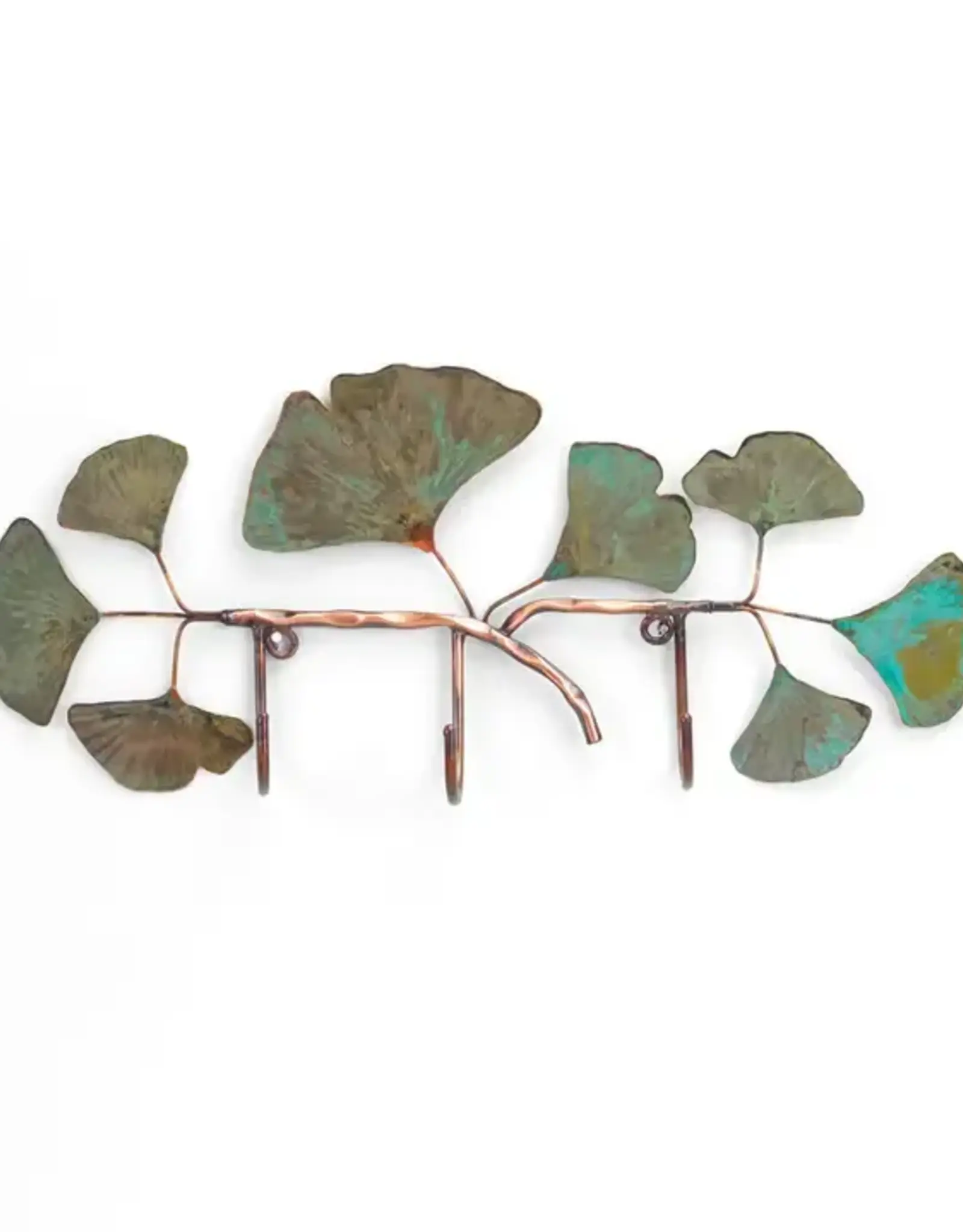 Haw Creek Forge Ginkgo Rack Wall Art- Patina
