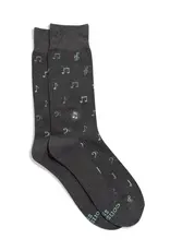 Conscious Step Socks that Support Music (Gray Music Notes)-Medium
