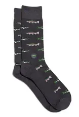 Conscious Step Socks that Protect National Parks (Gray Fish)-Small