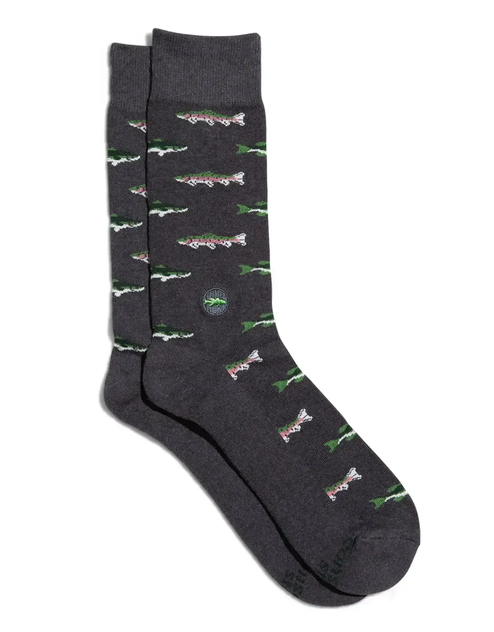 Conscious Step Socks that Protect National Parks (Gray Fish)-Small