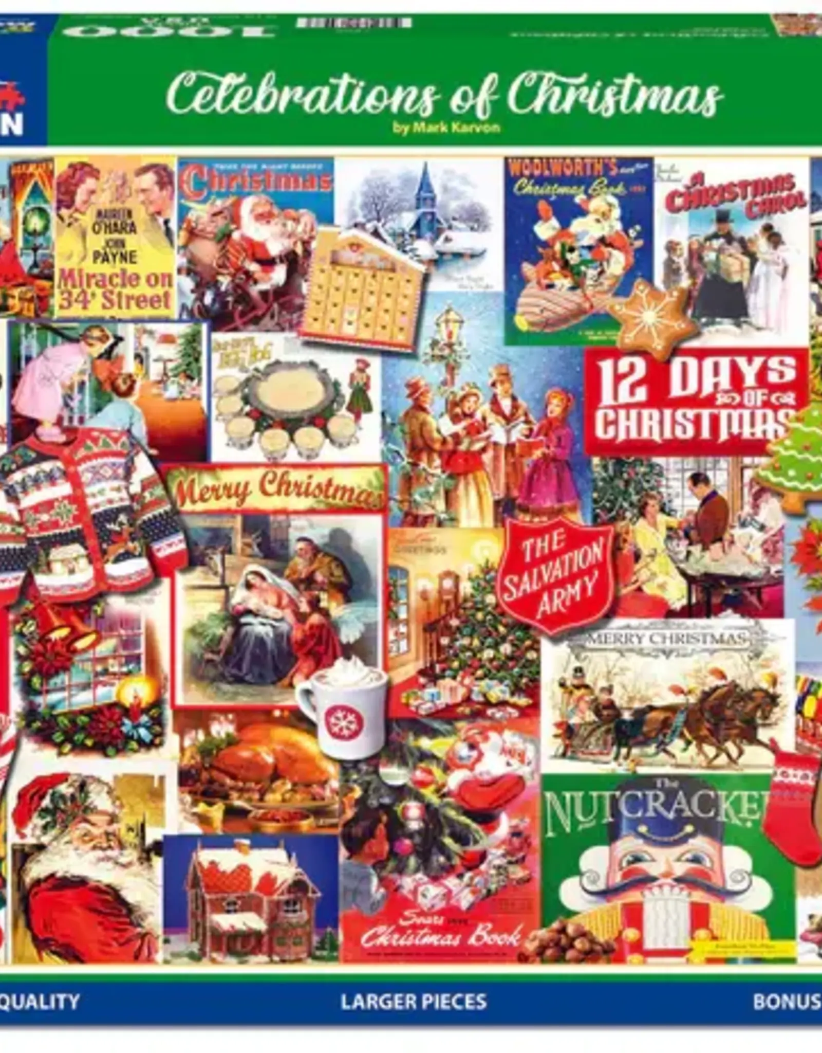 White Mountain Puzzles Celebrations of Christmas 1000 Pc