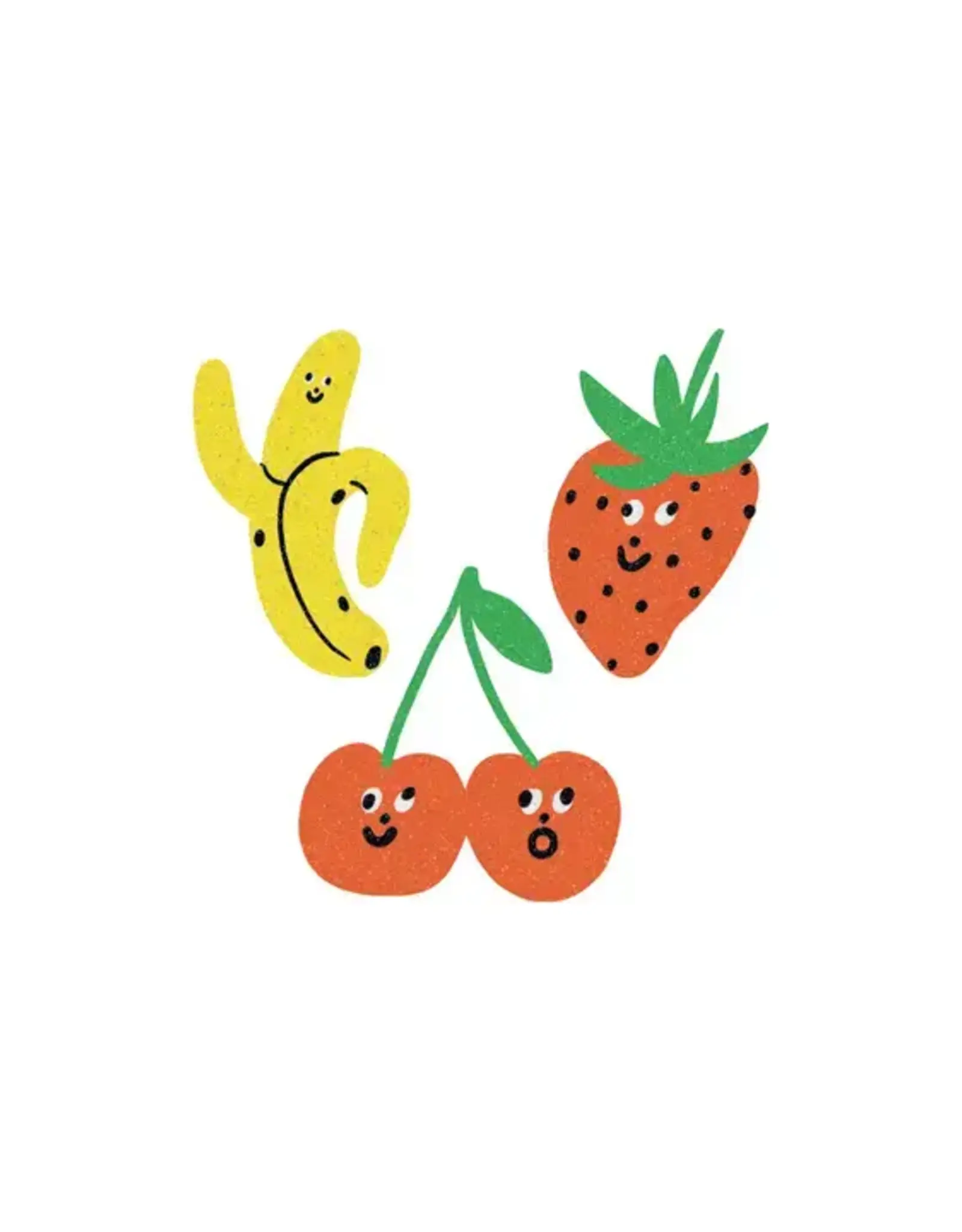 Tattly Glitter Fruit Faces Pair