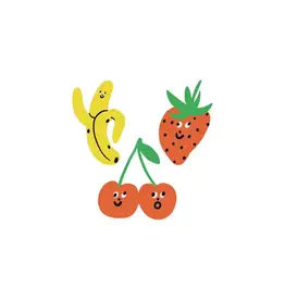 Tattly Glitter Fruit Faces Pair