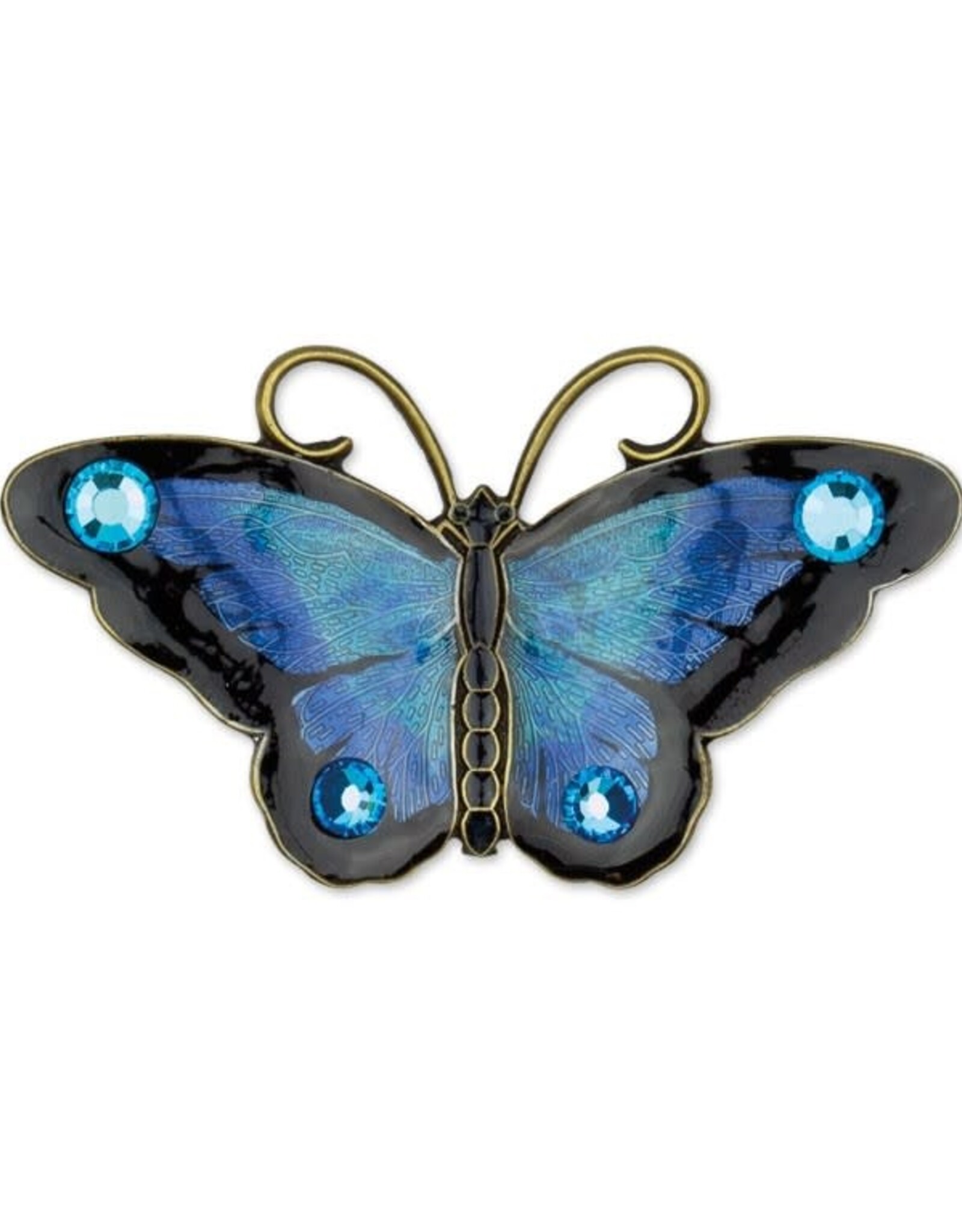 Anne Koplik PN5528BLU Pin- Blue Butterfly