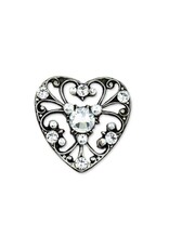 Anne Koplik PS2132CRY Pin- Heart Crystal