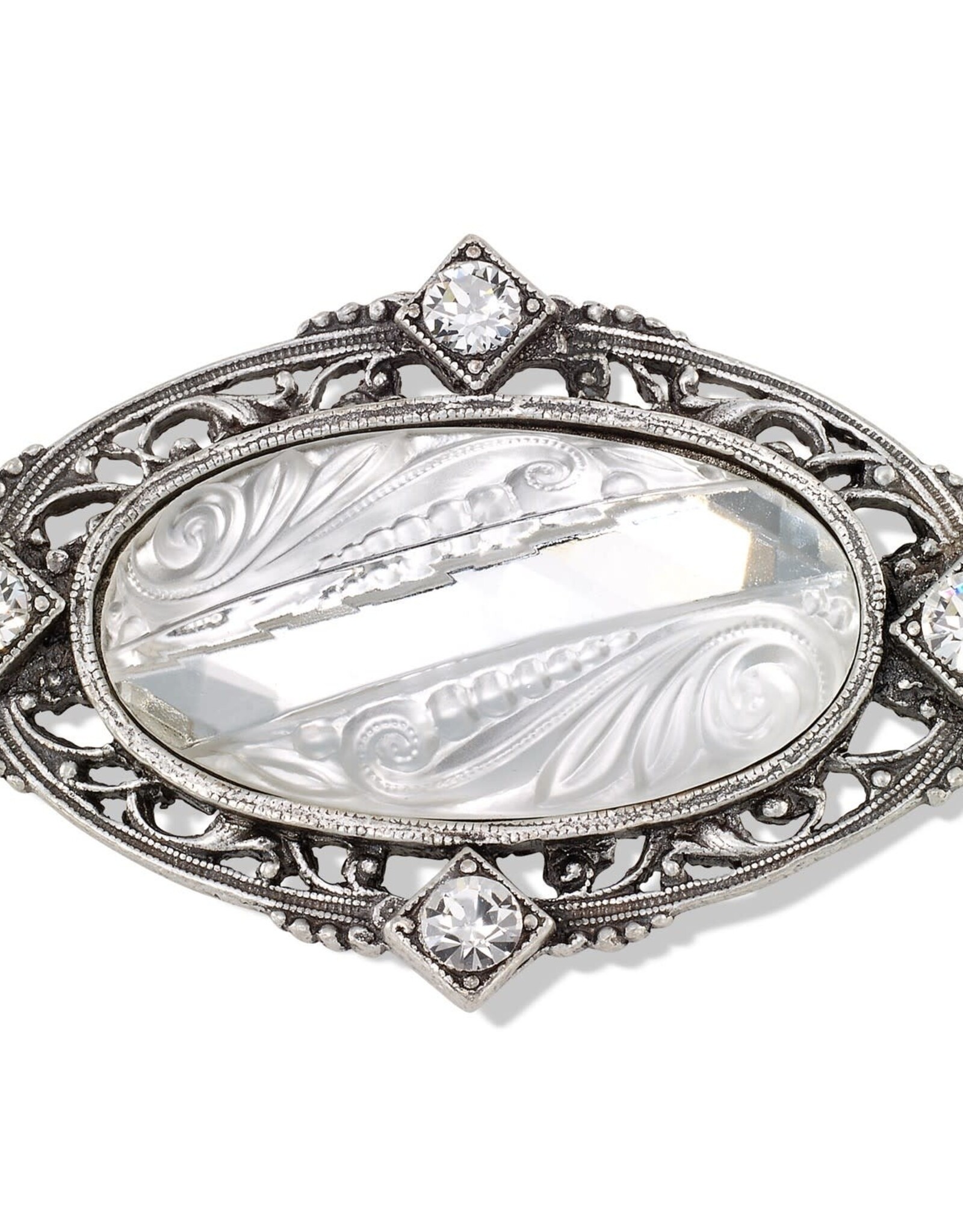 Anne Koplik AVPS300CRY Pin- Oval Crystal