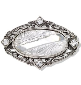 Anne Koplik AVPS300CRY Pin- Oval Crystal