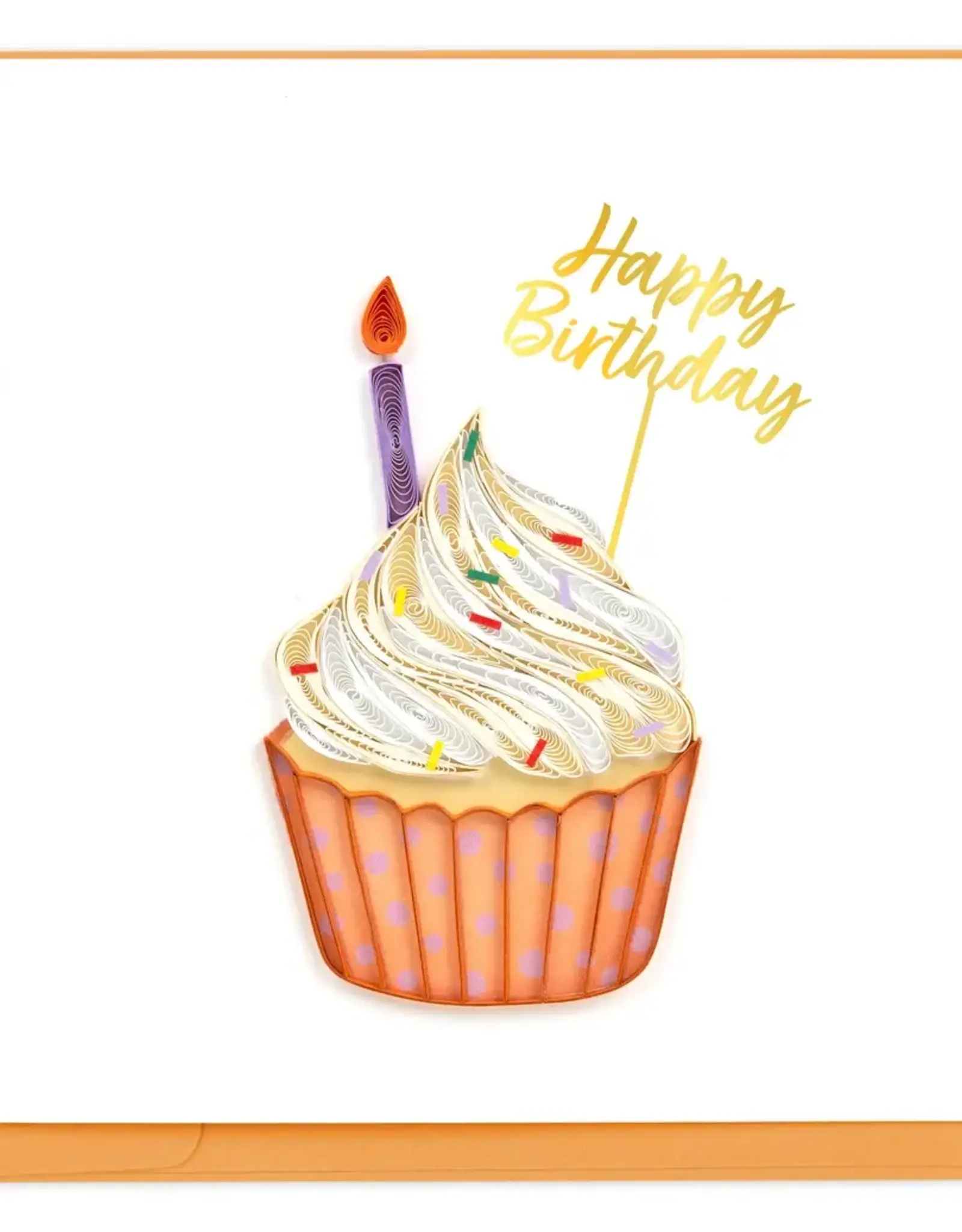 Quilling Cards Polka Dot Cupcake Card