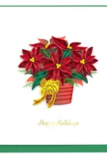 Quillin Cards Potted Poinsettia Card
