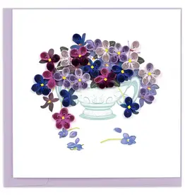 Quilling Cards Violet Bouqet Card