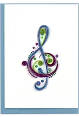 Quillin Cards Treble Clef Mini Card