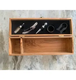 Nikita Fine Art Olive Wood Wine Box With Accessories