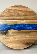 Nikita Fine Art Round Resin Acacia Cheese Board 10"