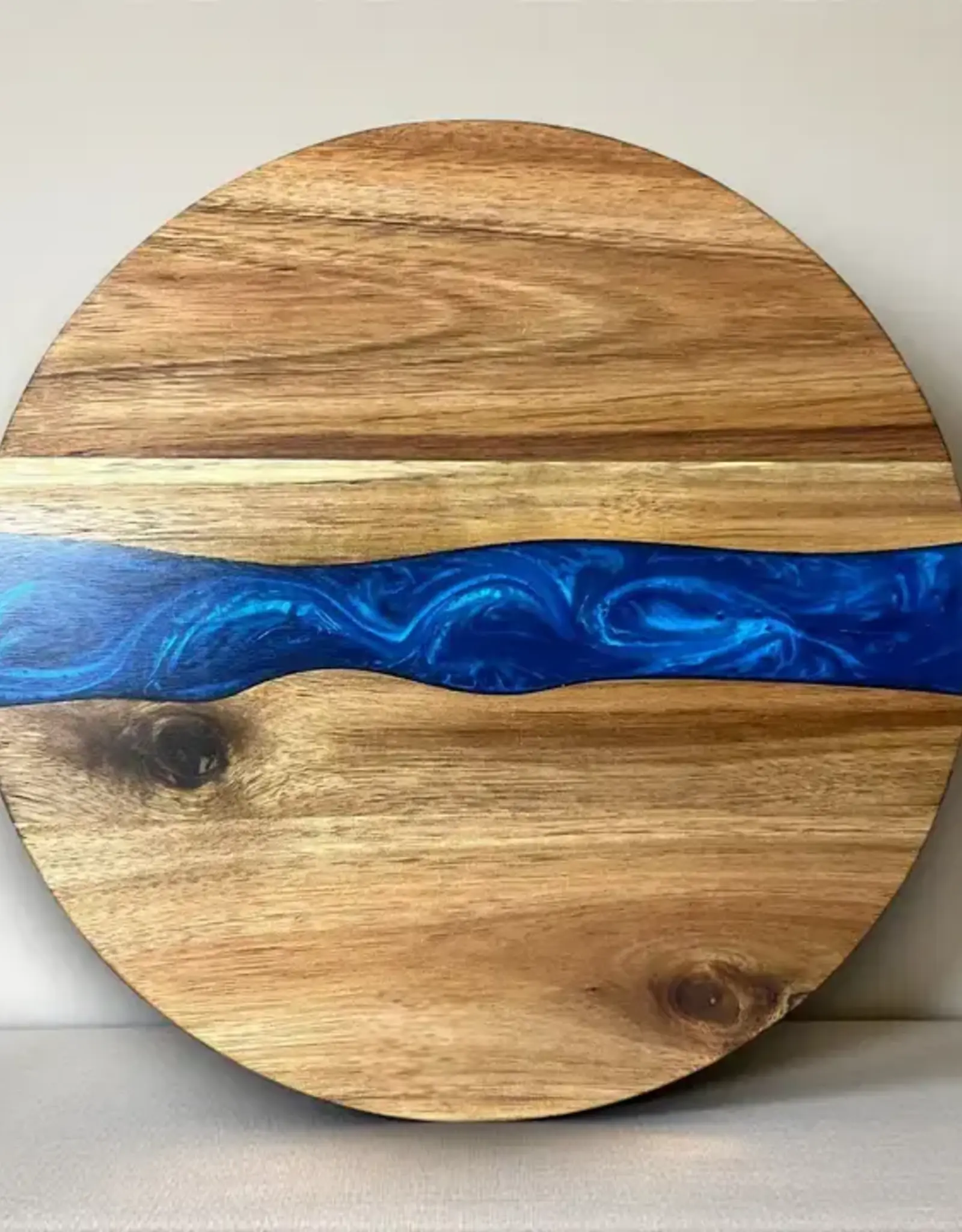 Nikita Fine Art Round Resin Acacia Cheese Board 10"