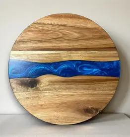 Nikita Fine Art Round Resin Acacia Cheese Board 10"