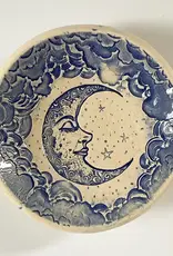 Walton Clay Studio Pottery Dish- Crescent Moon  3 1/2" dia.